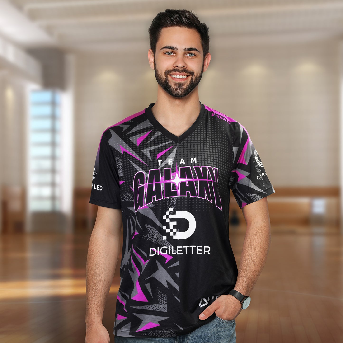 Custom Mens Sports VNeck T Shirt