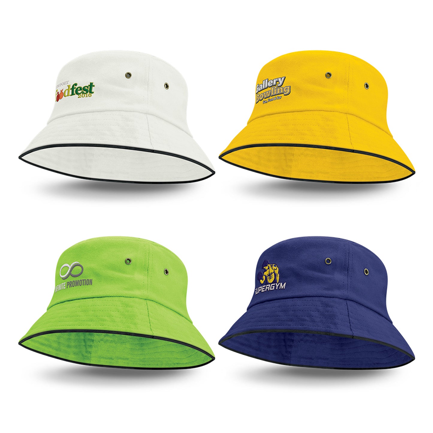 Bondi Bucket Hat - Black Sandwich Trim - Sale