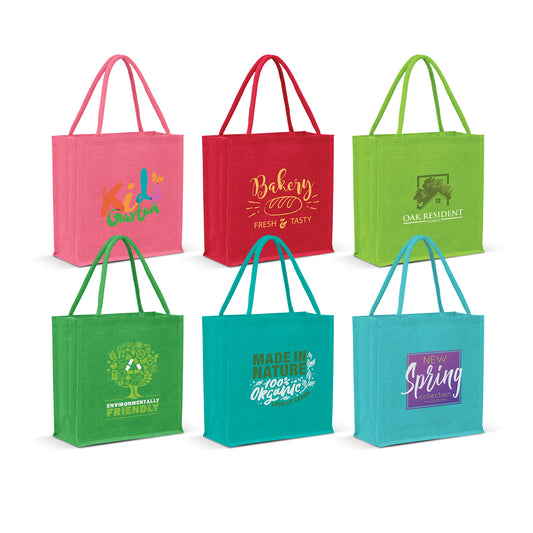 Monza Jute Tote Bag - Colour Match - Sale