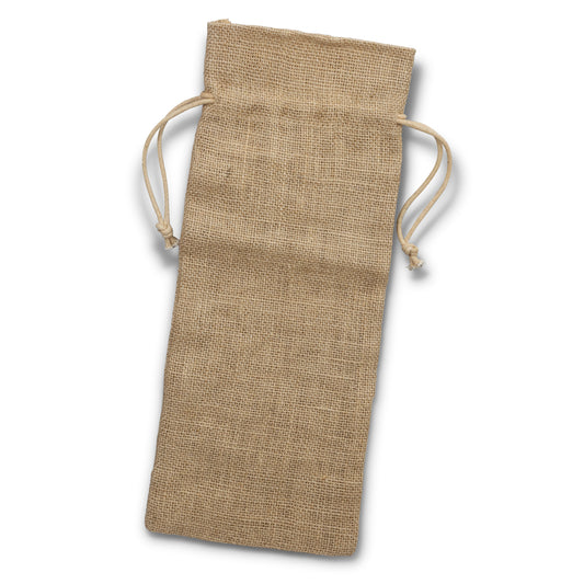 Jute Wine Drawstring Bag - Sale